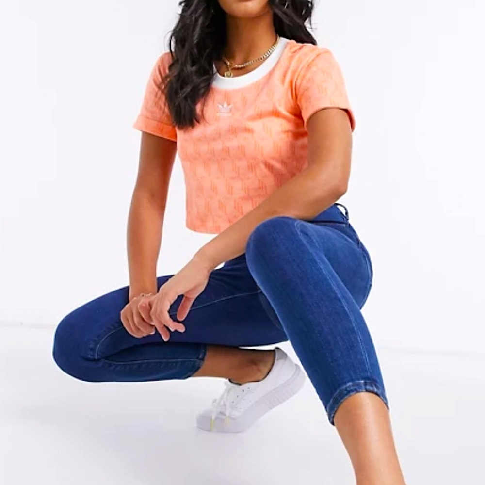 NWT ADIDAS Originals Women Crop Top Sleeves XL